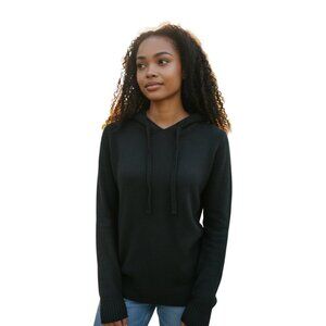 Love Ellie Hoodie Sweater~Size Sm~Black Soft Casual Top~Stitch Fix NWOT L12 11